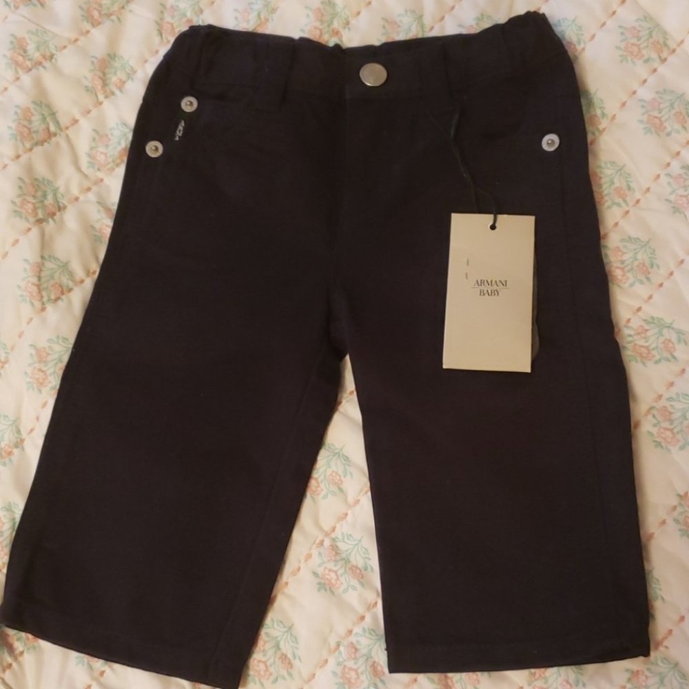 Armani Baby navy baby boys pants size 6 months NWT Emporio Armani